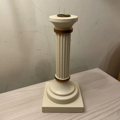 Swedish-Made White Neoclassical Candlestick SET OF 2 UNIQUE FINDS