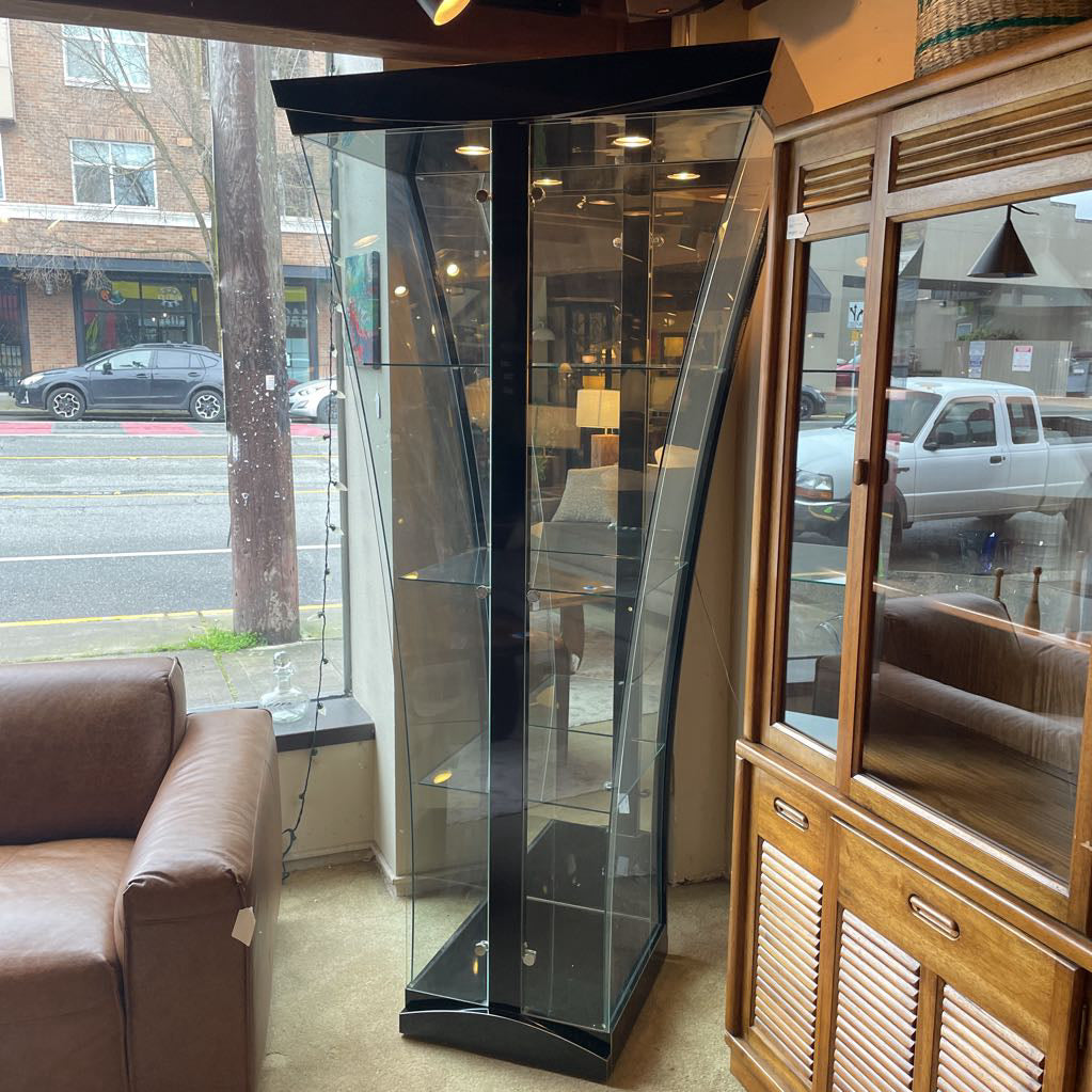 Flaired Glass Curio Cabinet C CABINETS