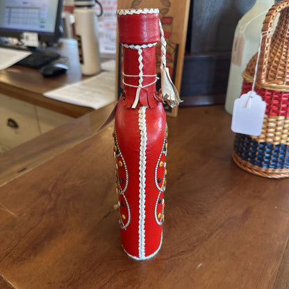 Leather Beaded Flask SMALLS