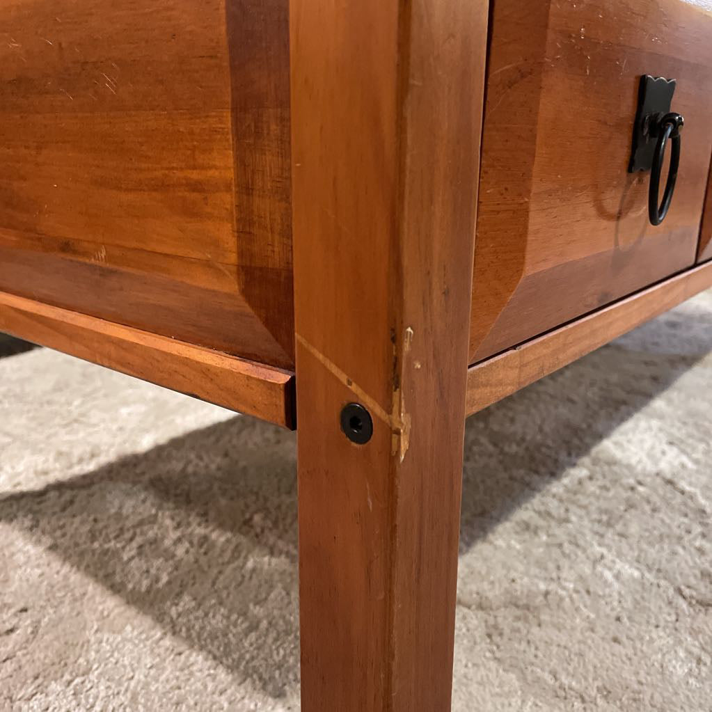 4 Drawer with Pull Rings Wooden Coffee Table C COFFEE TABLES