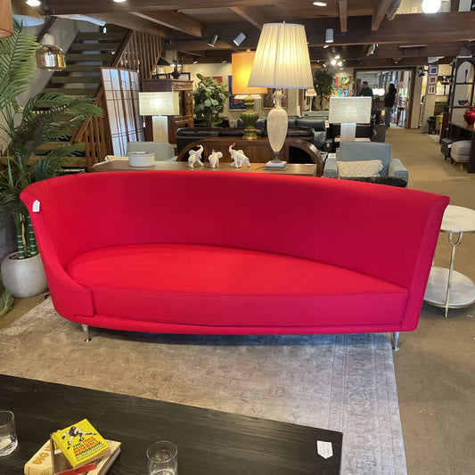 1989 Moroso New-Tone Red Teardrop Sofa