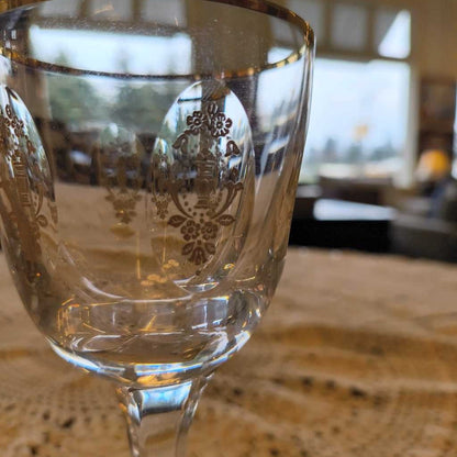 Tiffin Glass Gold Wine Glasses (Set of 2) SMALLS