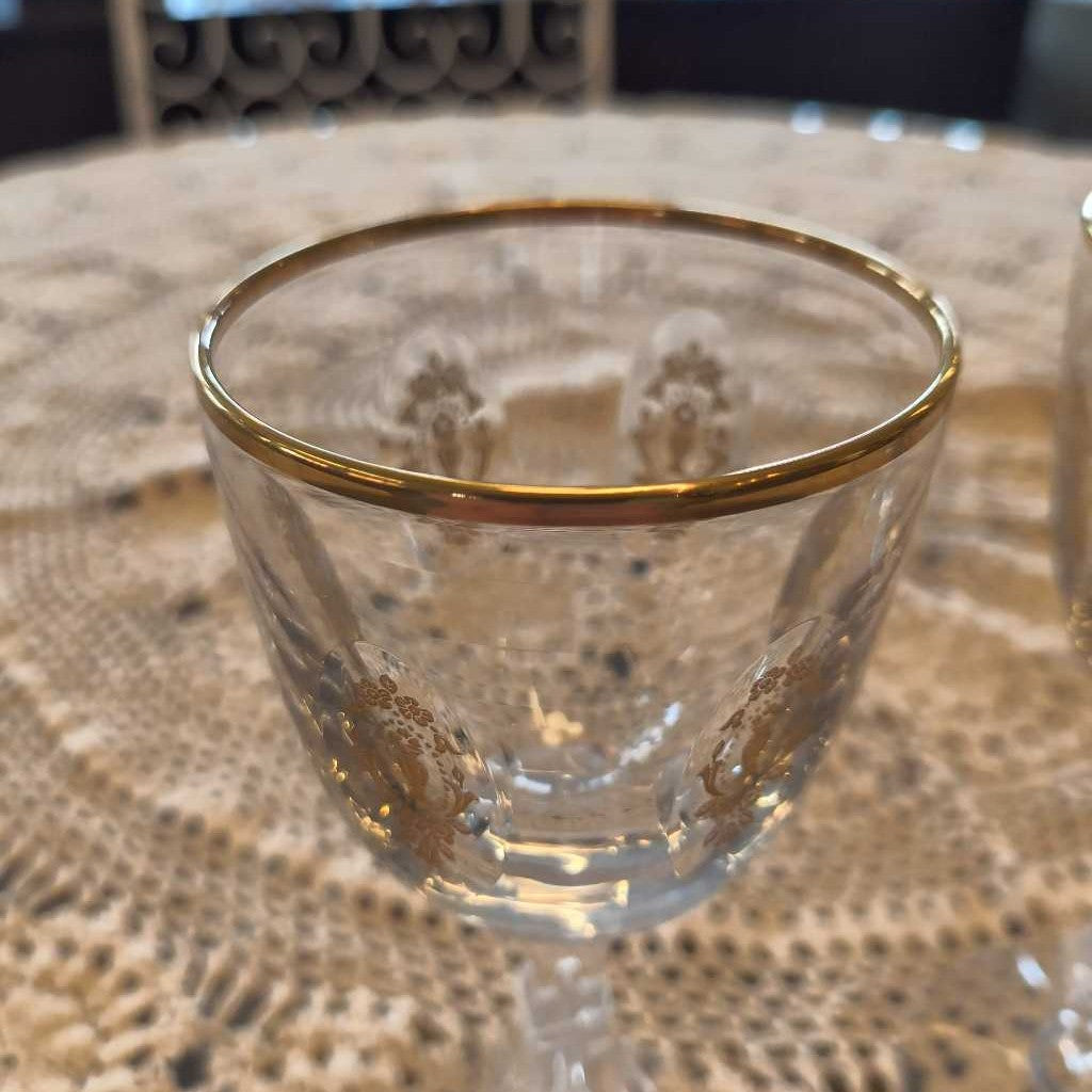 Tiffin Glass Gold Wine Glasses (Set of 2) SMALLS