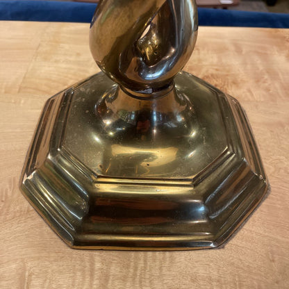 Twisted Stem Brass Table Lamp