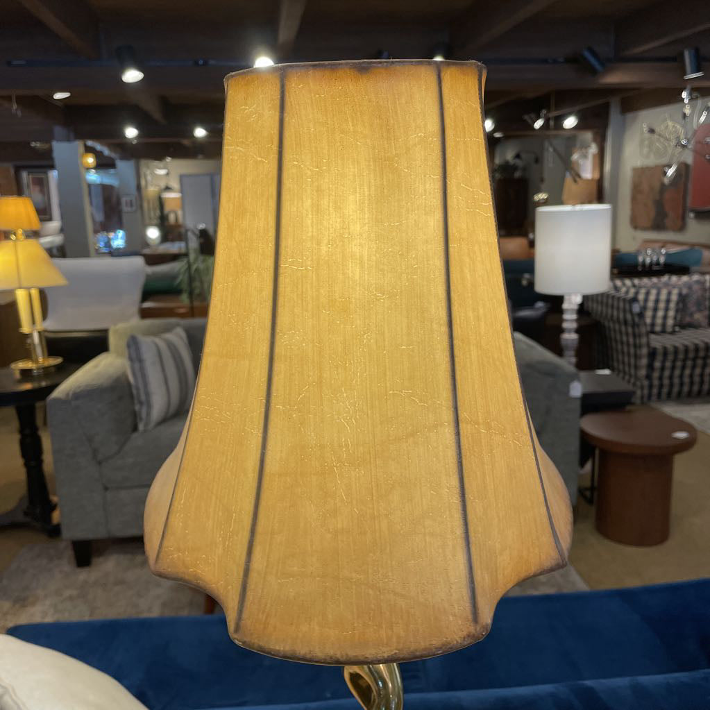 Twisted Stem Brass Table Lamp