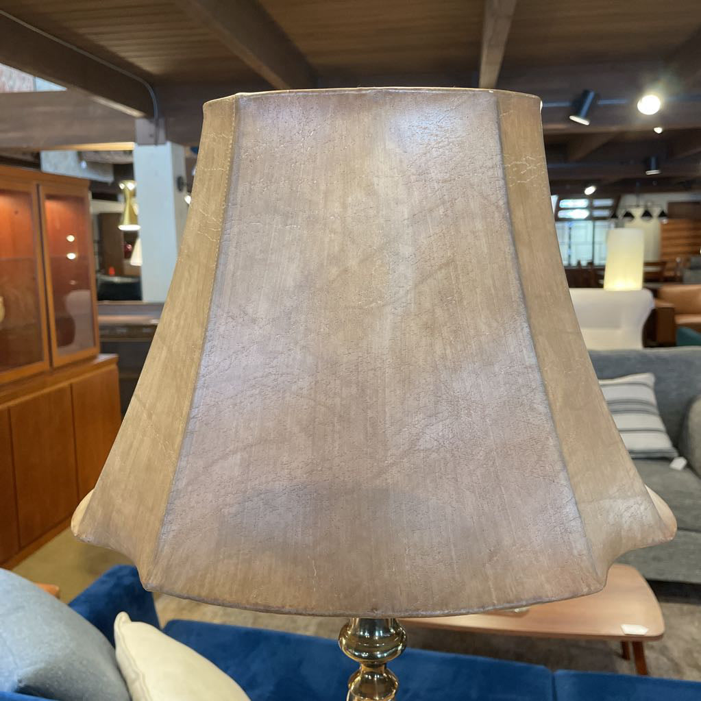 Twisted Stem Brass Table Lamp
