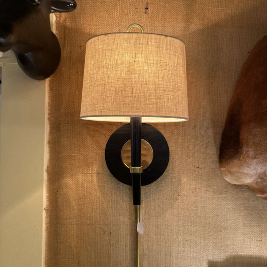 Black/Brass J. Adler Wall Sconce