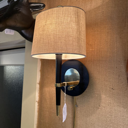 Black/Brass J. Adler Wall Sconce