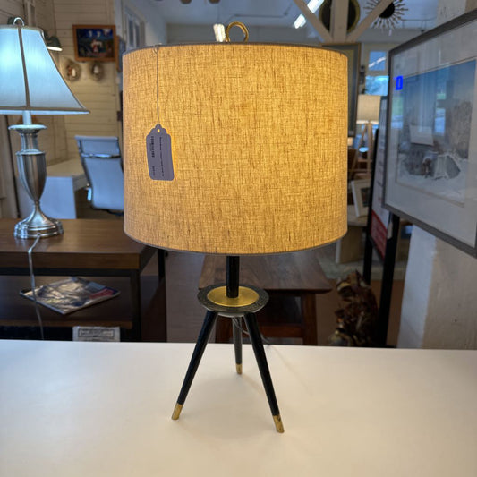 Black/Brass Tripod Table Lamp