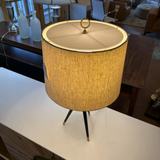 Black/Brass Tripod Table Lamp