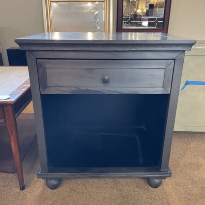 RH Metal Finish 1 Drawer Nightstand