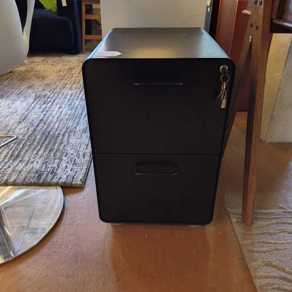 Black Filing Cabinet W/ Key C CABINETS