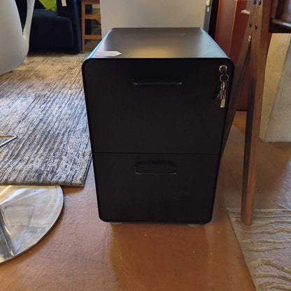 Black Filing Cabinet W/ Key C CABINETS