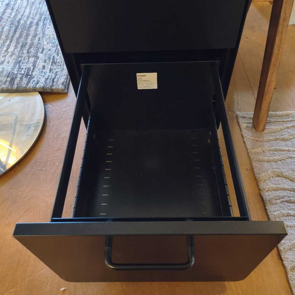 Black Filing Cabinet W/ Key C CABINETS