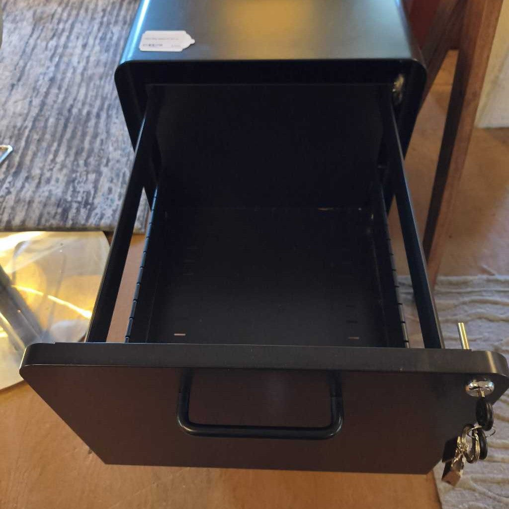 Black Filing Cabinet W/ Key C CABINETS