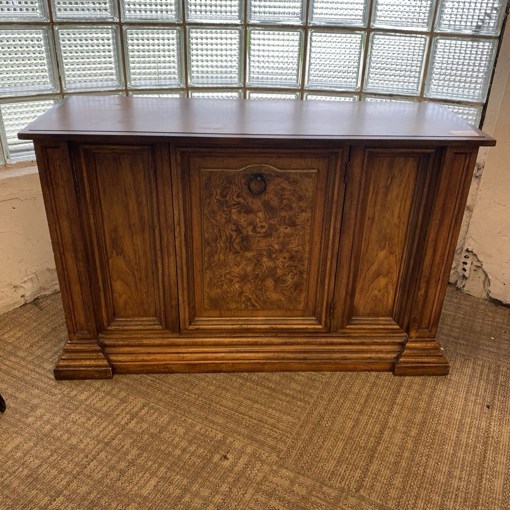 Vintage Burl Single Door Cabinet (AS IS) C CABINETS