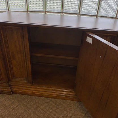 Vintage Burl Single Door Cabinet (AS IS) C CABINETS