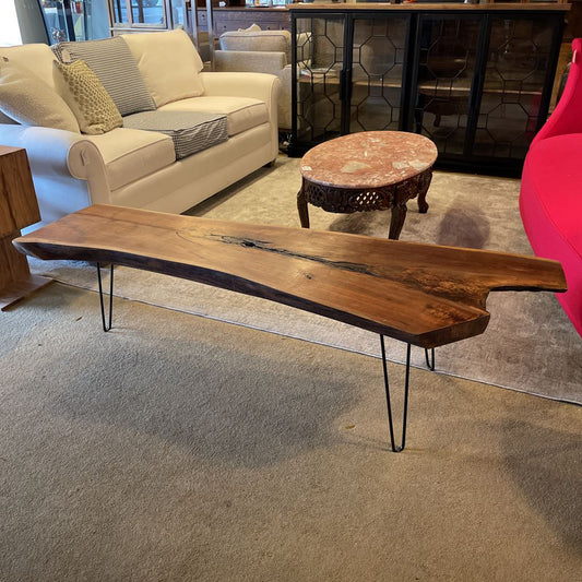 Walnut Reclaimed Live Edge Coffee Table