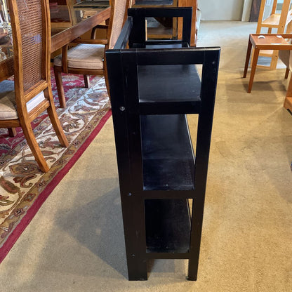 3 Tier Black Foldable Bookshelf