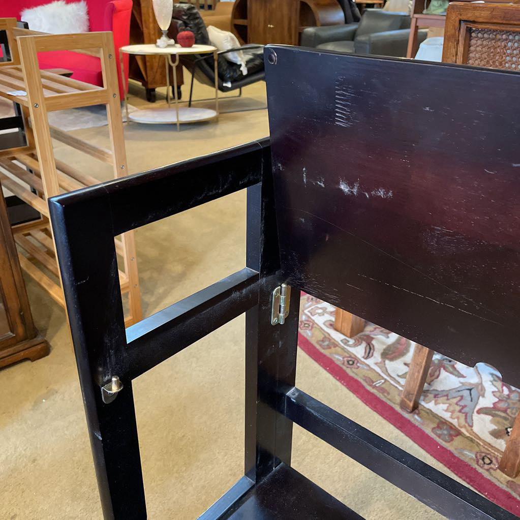 3 Tier Black Foldable Bookshelf