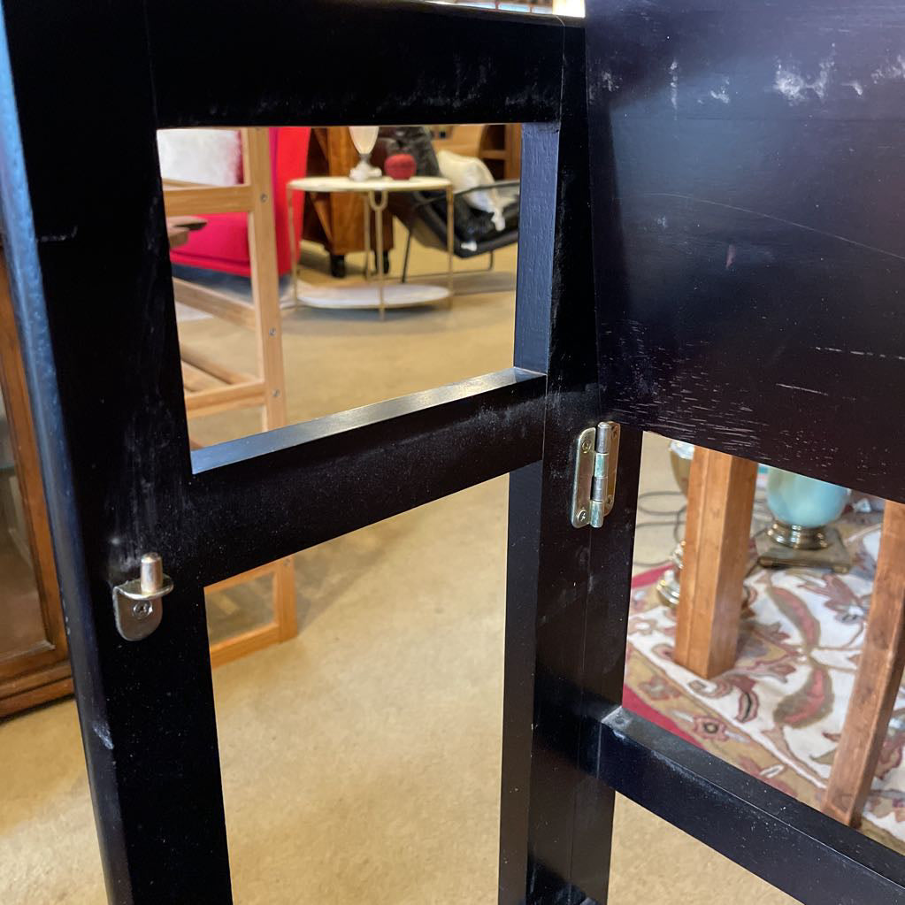 3 Tier Black Foldable Bookshelf