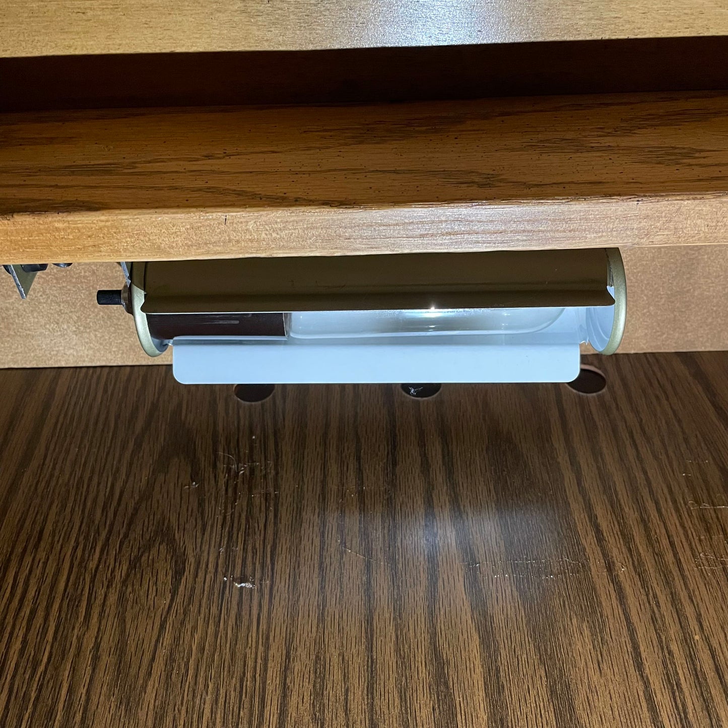 Oak 3 Drawer Tall Secretary Desk w/ Shelf & Pencil Sharpener