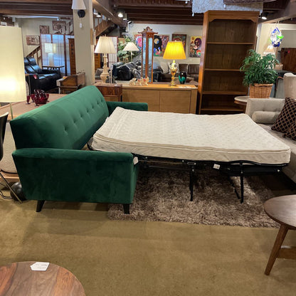 Emerald Green Velvet Dream Sleeper Sofa