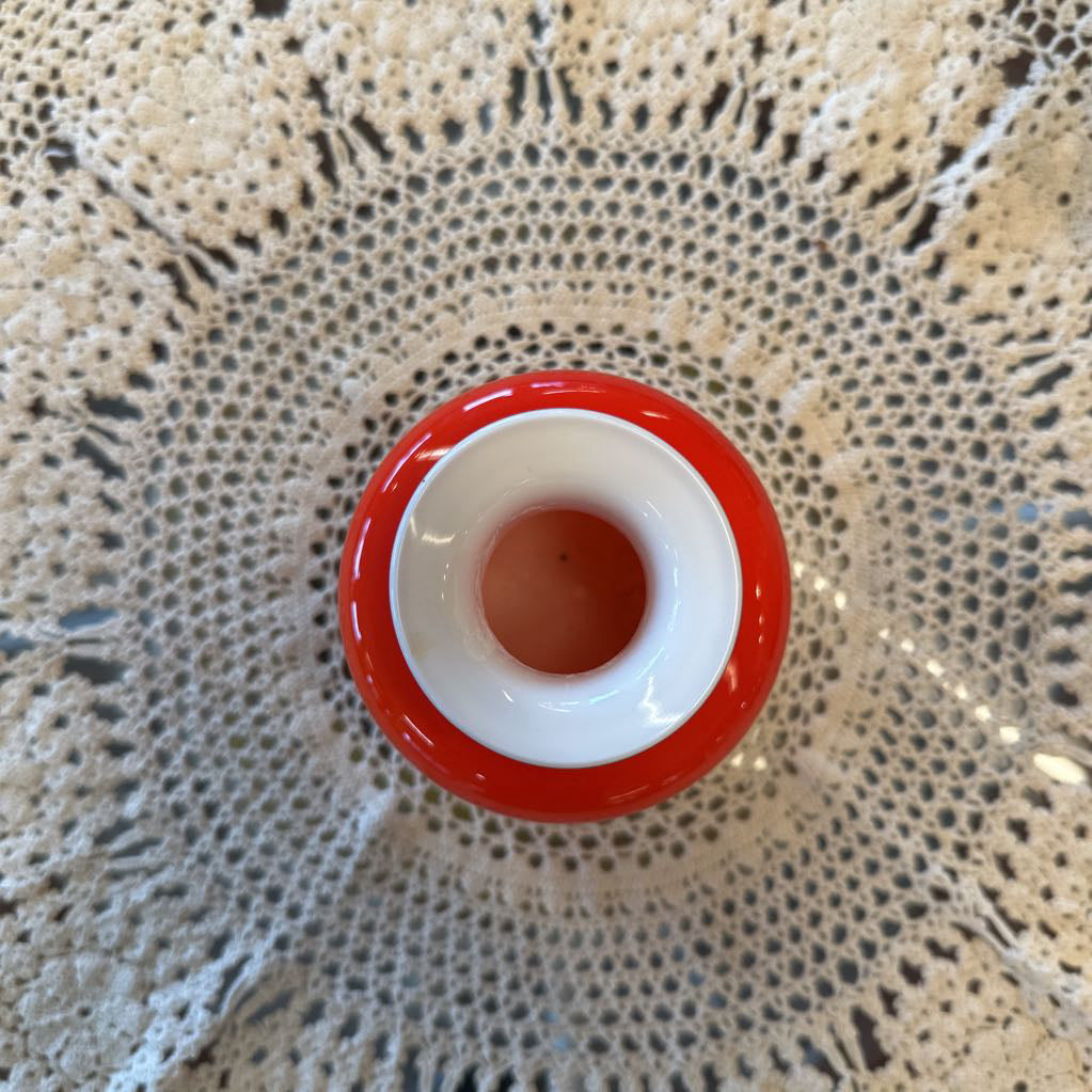 Small Red Holmegaard Per Lutkin Vase UNIQUE FINDS