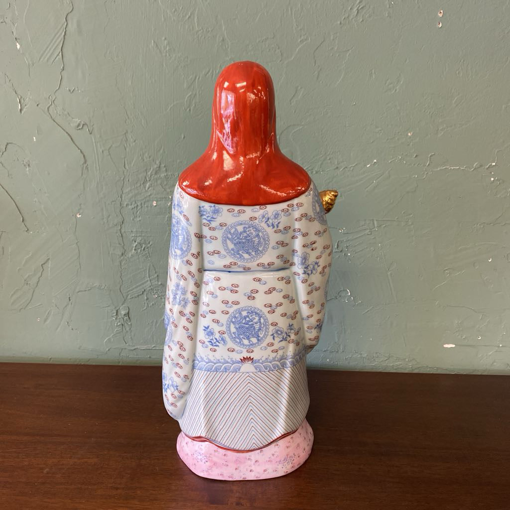 Chinese God of Good Fortune Porcelain Figurine UNIQUE FINDS
