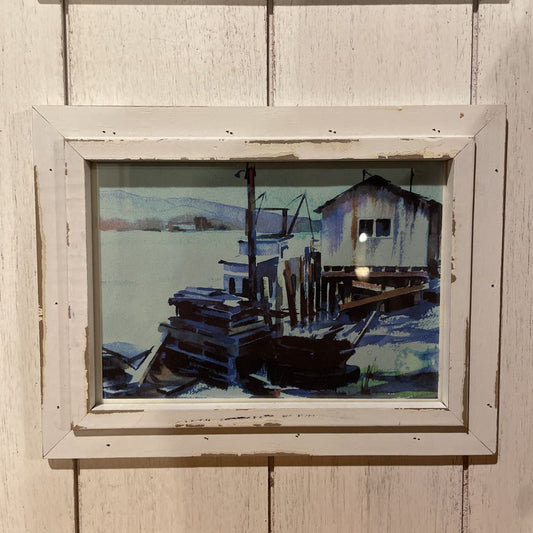 White Board with Two Seaside Art Vignetts--Long Beach, Wa Artist ART