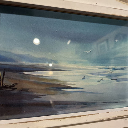 White Board with Two Seaside Art Vignetts--Long Beach, Wa Artist
