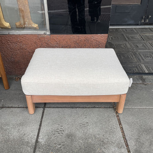 Eucalyptus Beige Pillow Top Outdoor Ottoman