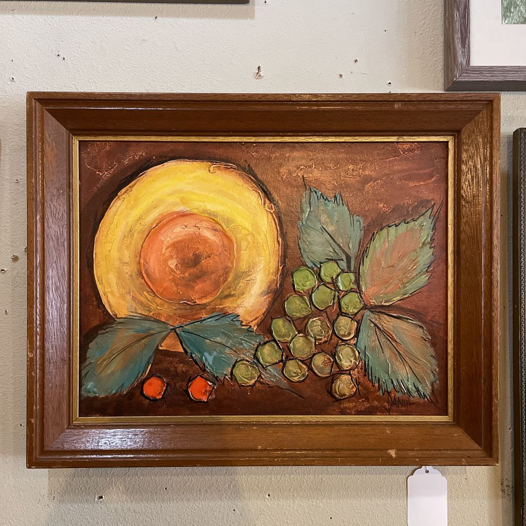MC Fruit and Leaves Art in Wood Frame