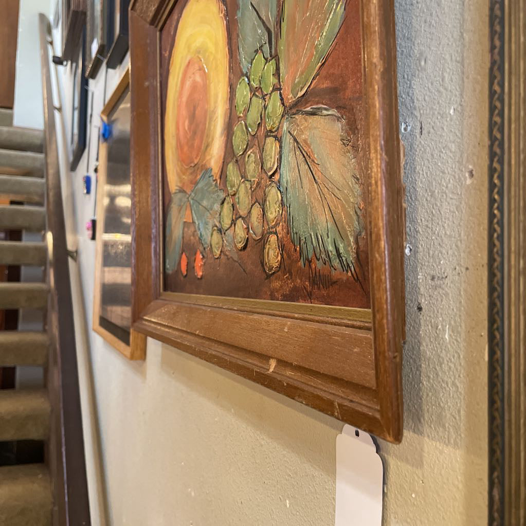 MC Fruit and Leaves Art in Wood Frame
