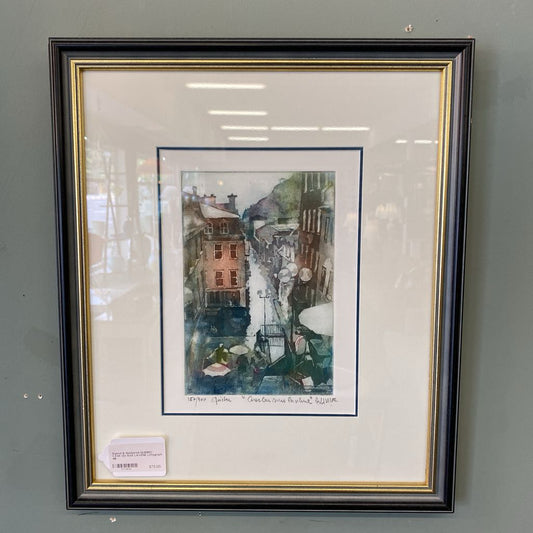 Signed & Numbered QUEBEC CASE OU SUIS LAVENE Lithograph ART
