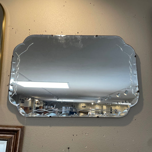Old School Etched Frameless Mirror C MIRRORS