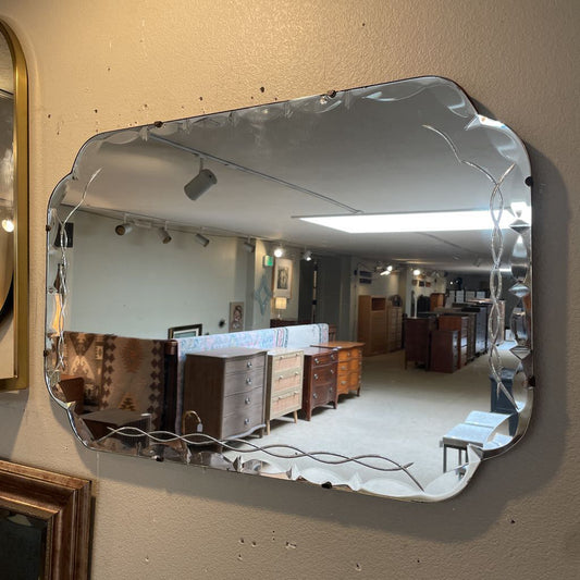Old School Etched Frameless Mirror C MIRRORS