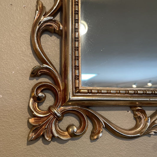 Rectangular Mirror with Fancy Neoclassical Frame