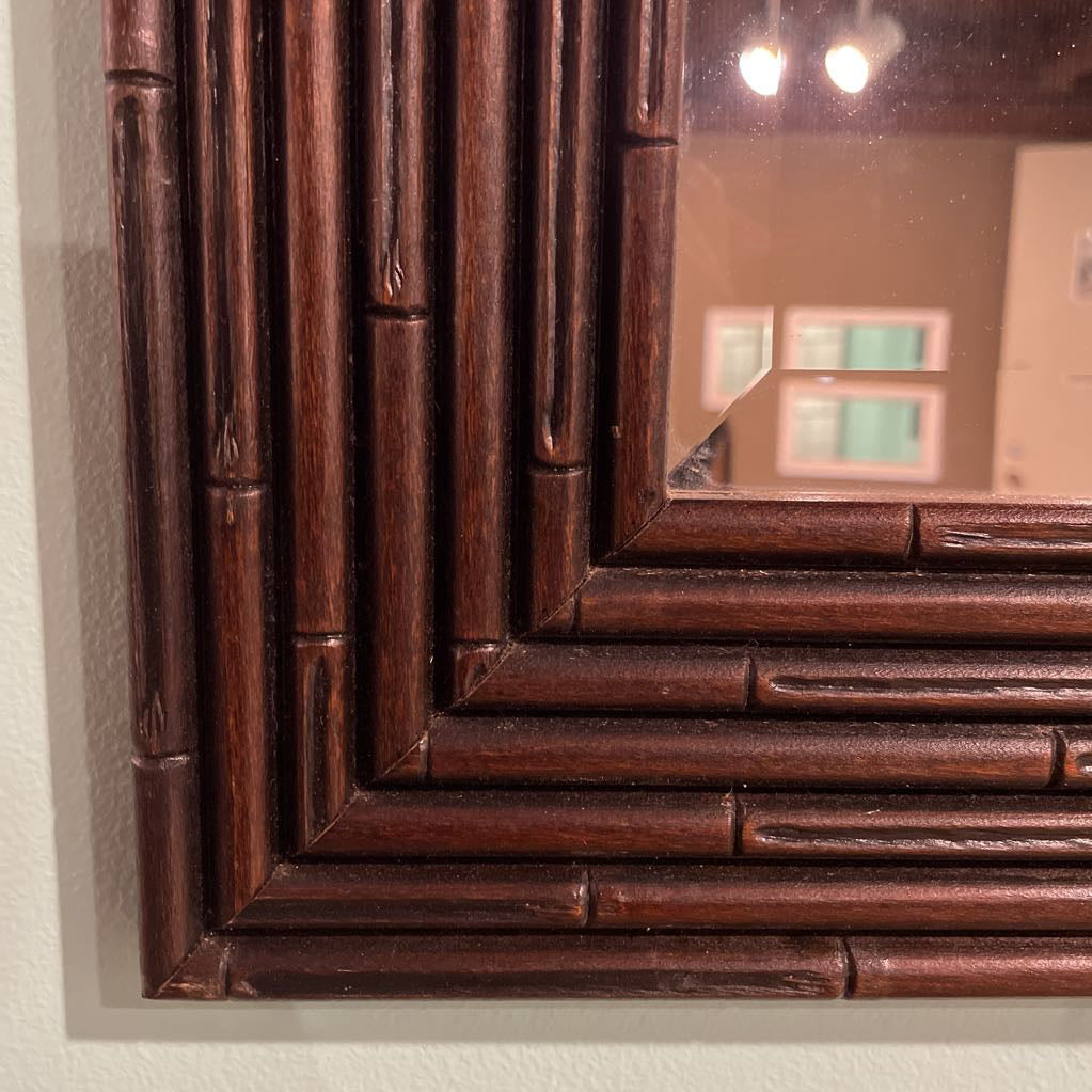 Rectangular Mirror with Faux Bamboo Frame C MIRRORS