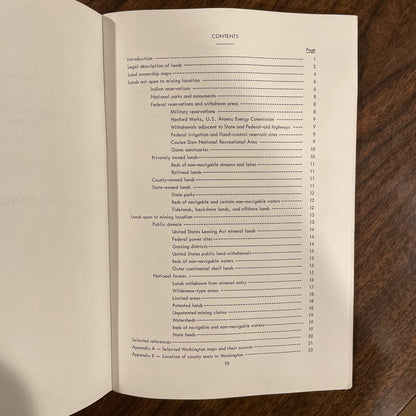 Land Ownership/Washington Vintage Handbook UNIQUE FINDS