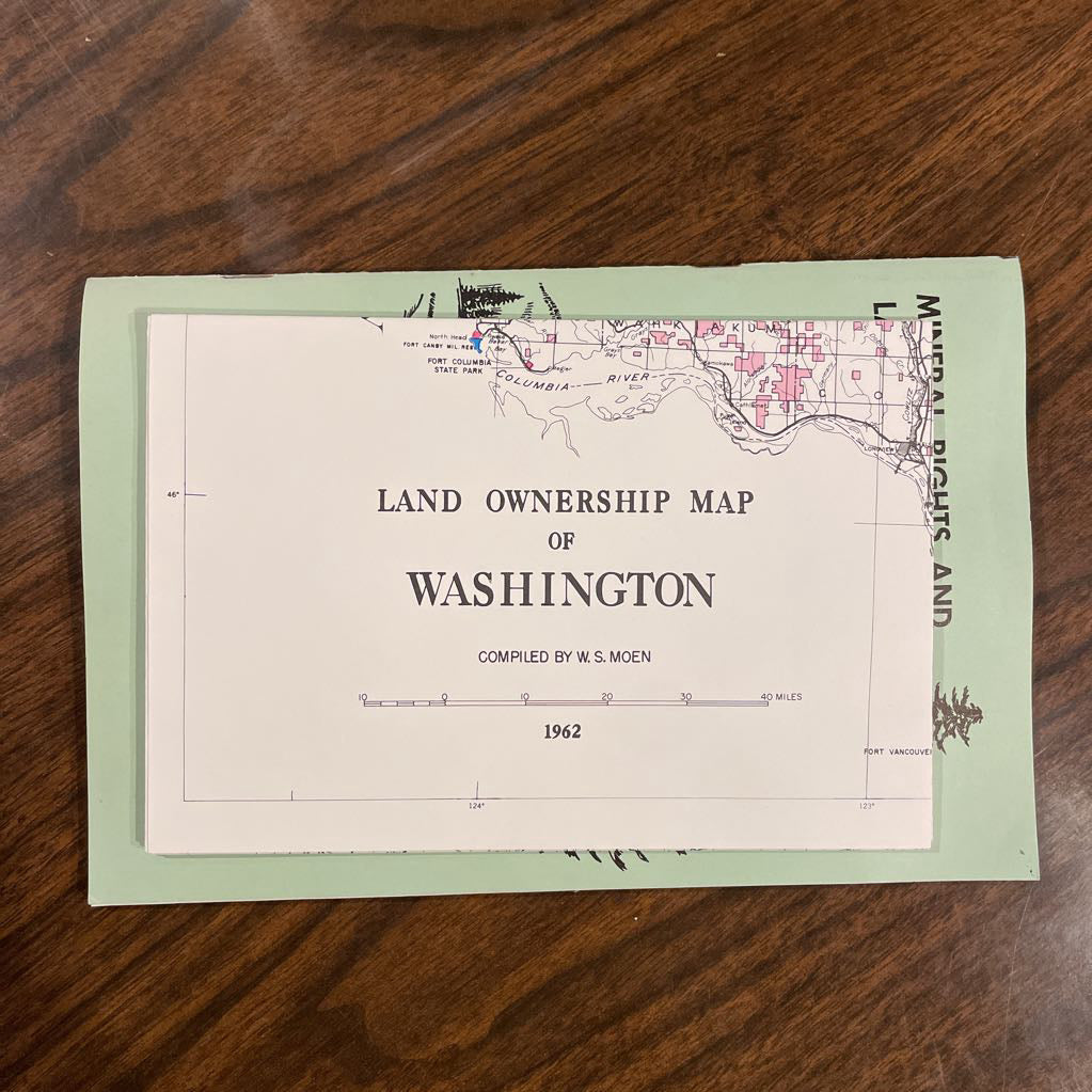 Land Ownership/Washington Vintage Handbook UNIQUE FINDS