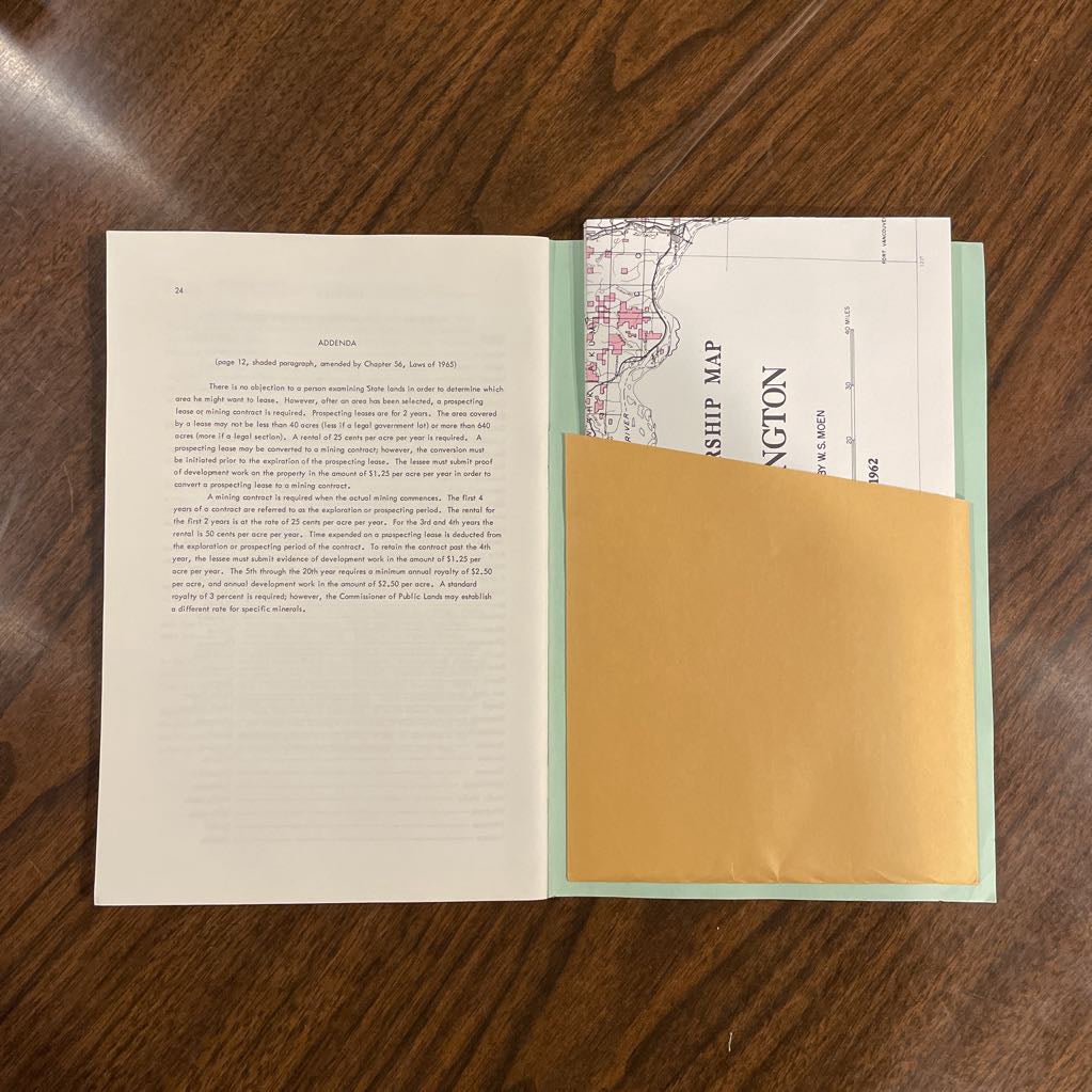 Land Ownership/Washington Vintage Handbook UNIQUE FINDS