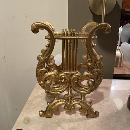 Gold Harp Metal Stand UNIQUE FINDS