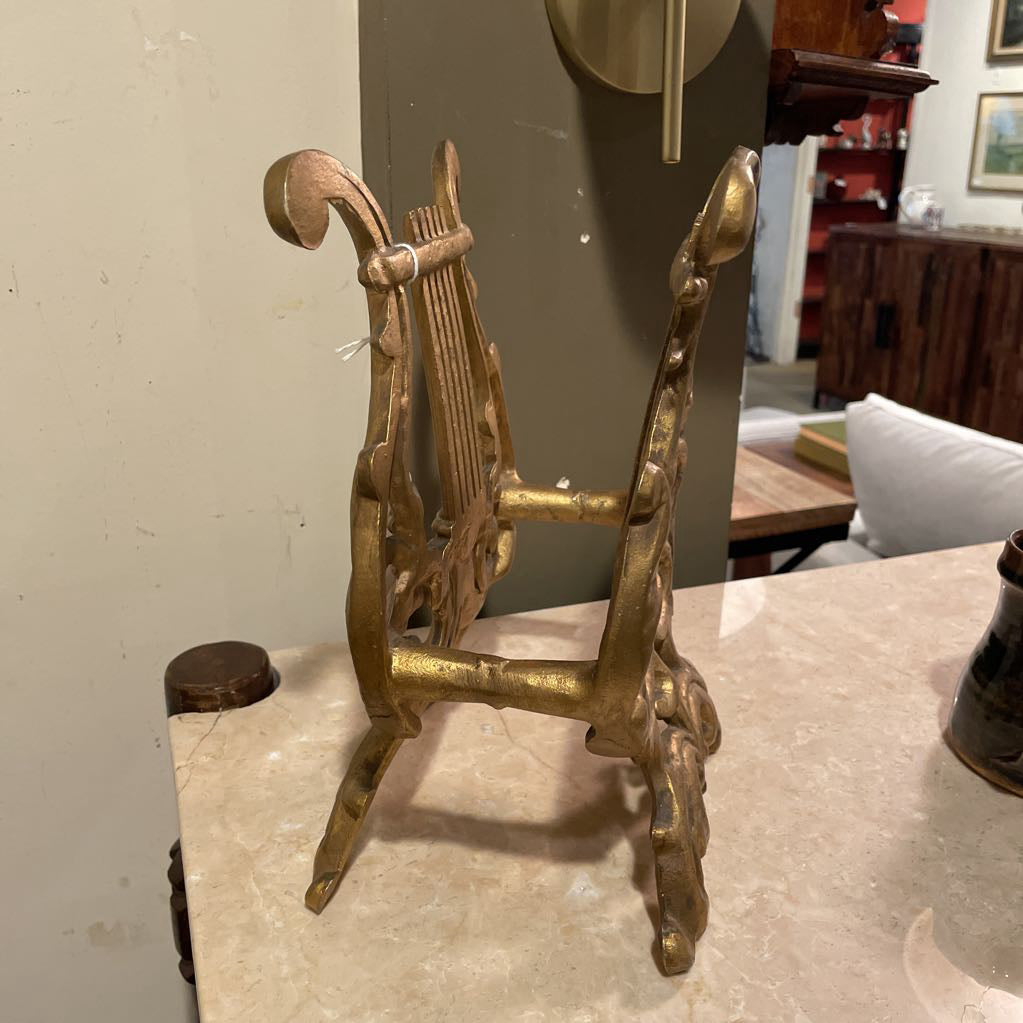 Gold Harp Metal Stand UNIQUE FINDS