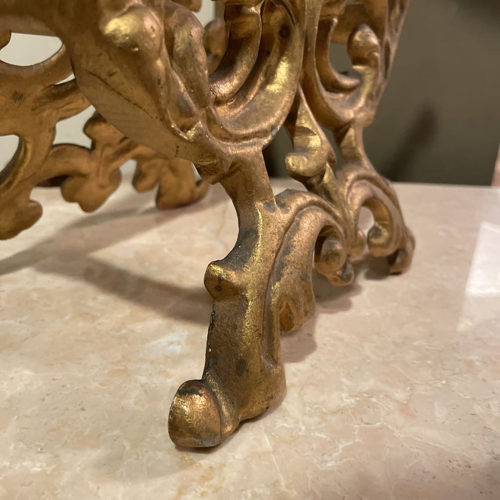 Gold Harp Metal Stand UNIQUE FINDS
