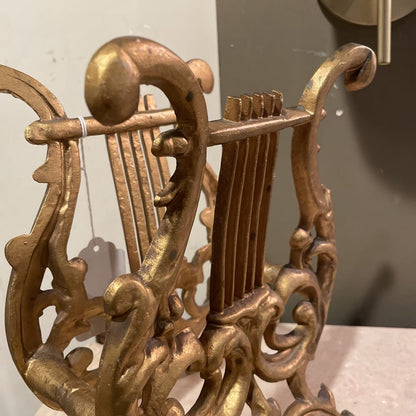 Gold Harp Metal Stand UNIQUE FINDS
