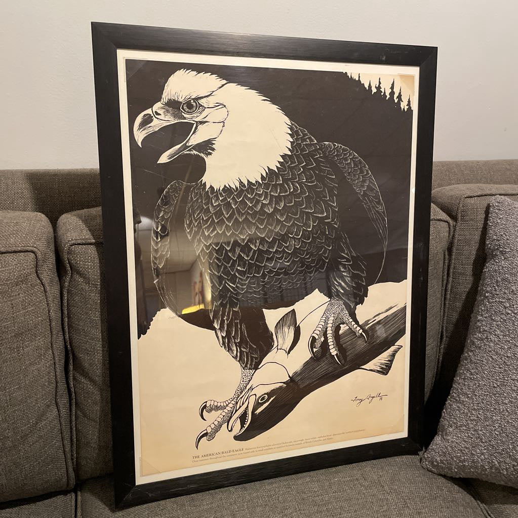 Tony Angell "The American Bald Eagle" Framed Illustration