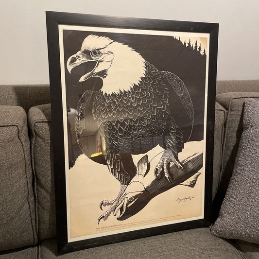 Tony Angell "The American Bald Eagle" Framed Illustration ART