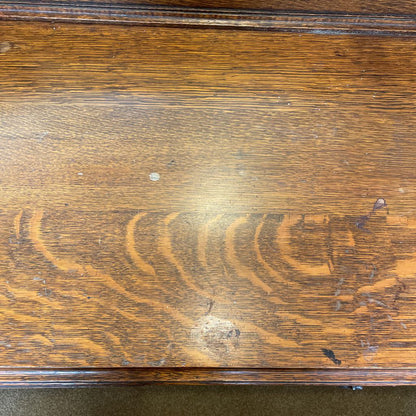 Vintage Oak 3 Drawer Trifold Mirror Vanity C VANITIES