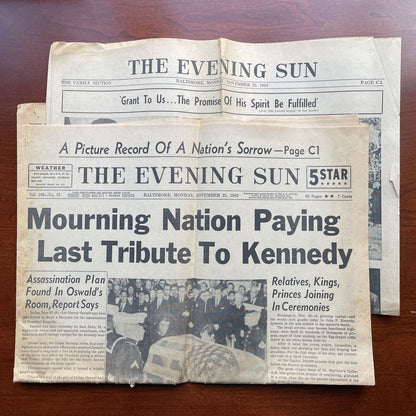 JFK Funeral Coverage Newspapers